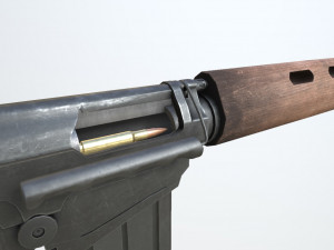 pbr fn fal rifle wood 3D मॉडल