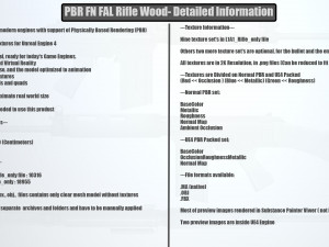 pbr fn fal rifle wood 3D मॉडल