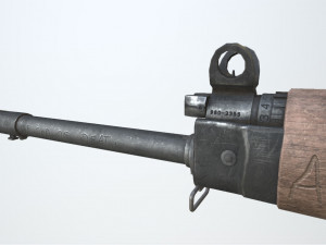 pbr fn fal rifle war Model 3D