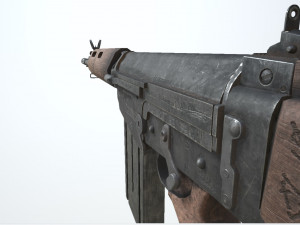 pbr fn fal rifle war Model 3D