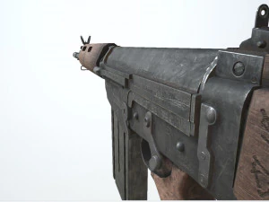 pbr fn fal rifle war 3D Model