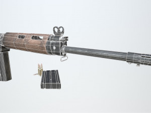 pbr fn fal rifle war Model 3D