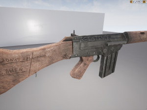 pbr fn fal rifle war Model 3D