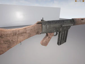 pbr fn fal rifle war 3D Model