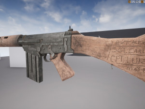 pbr fn fal rifle war Model 3D