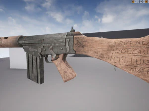 pbr fn fal rifle war 3D Model