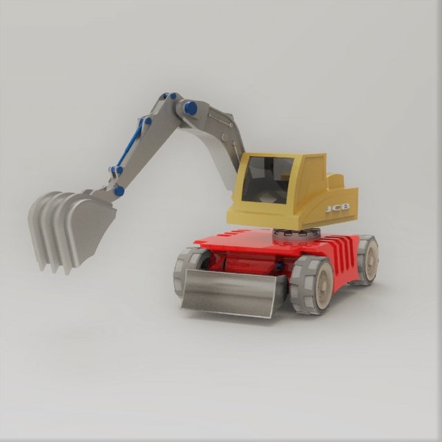 Mini Excavator Modelo 3D .c4d .max .obj .3ds .fbx .stl .blend 