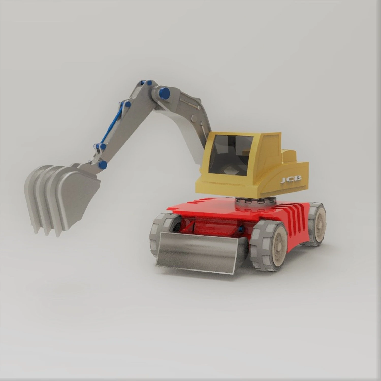 Mini Excavator 3D Model .c4d .max .obj .3ds .fbx .stl .blend 