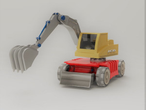 Mini Excavator 3D Model