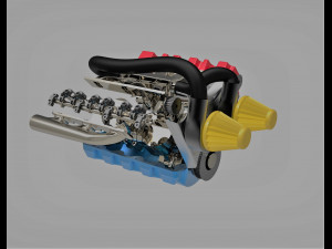 V6 engine Modelo 3D