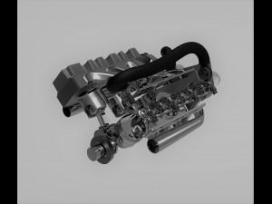V6 engine Modelo 3D