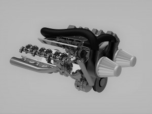 V6 engine Modelo 3D