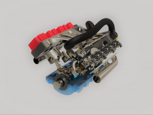 V6 engine Modelo 3D