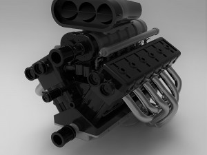 V12 Engine 3D Model