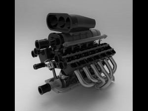 V12 Engine 3D Model
