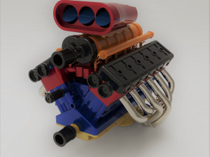 V12 Engine 3D Model