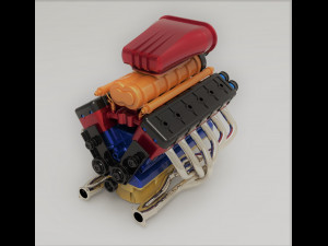 V12 Engine 3D Model