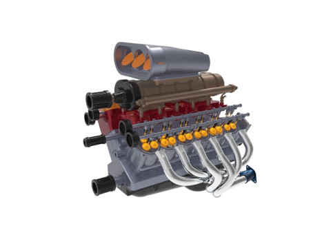 V12 Engine Modelo 3D