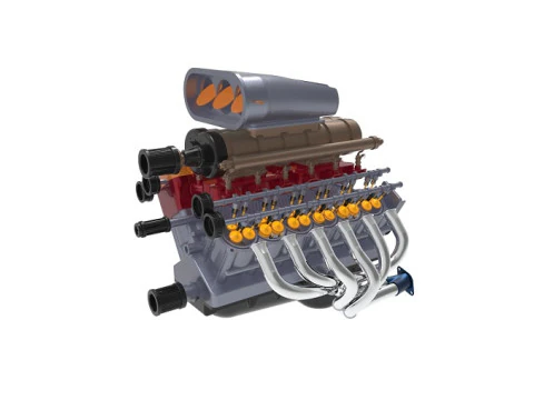 V12 Engine 3D Model
