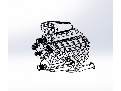V12 Engine 3D Модель