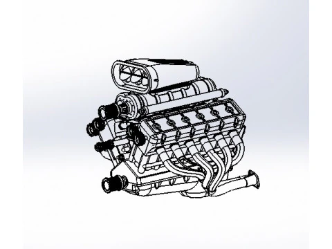 V12 Engine 3D Model
