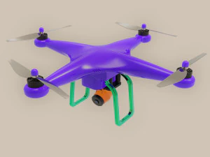 Drone Cuadric&oacute;ptero Modelo 3D