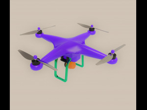 Drone Quadcopter 3D Model