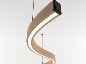 wooden lighting pendant-01 3Dモデル