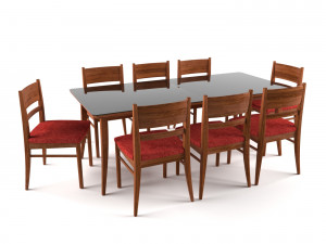wooden chair-01 3D Модель