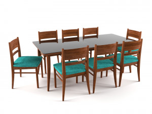 wooden chair-01 3D Модель