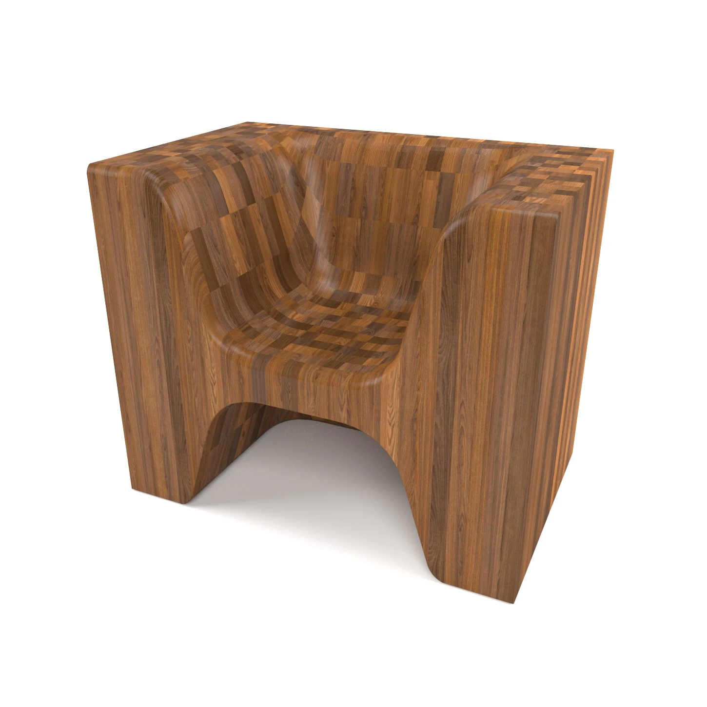 wooden sofa 3D Model .c4d .max .obj .3ds .fbx .stl .blend