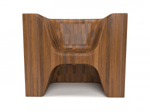 wooden sofa 3D Model