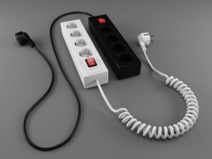 extension cord Modello 3D