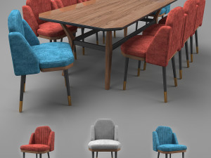 soft dining table Modelo 3D