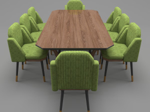 soft dining table Modello 3D