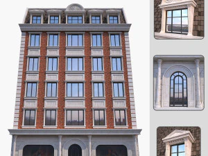 고전적인 건물 3D 모델