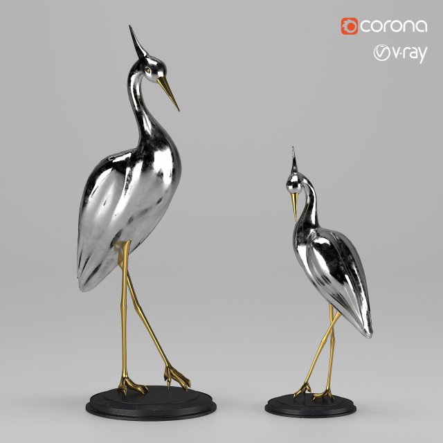 stork Model 3D .c4d .max .obj .3ds .fbx .stl .blend 