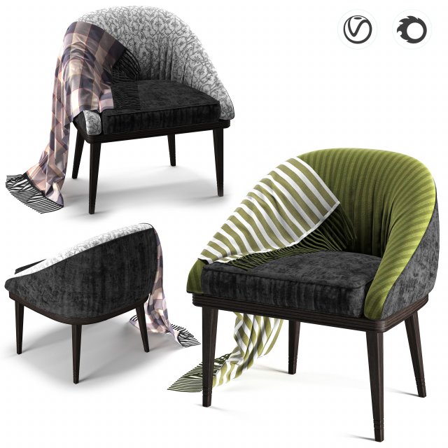 q-relaxed chair 3D Model .c4d .max .obj .3ds .fbx .stl .blend 