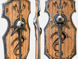 escudo de guerra Modelo 3D