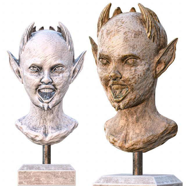 Head sculpture vol 01 3Dプリントモデル .c4d .max .obj .3ds .fbx .stl .blend 