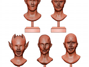 Head sculpture Set vol 01 3D Model