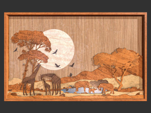 Wooden frame ER-01 3D Model