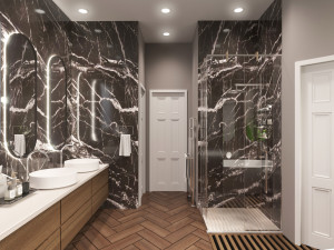 modern 2 doors bathroom 2020 3D Model