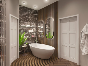 modern 2 doors bathroom 2020 3D Model