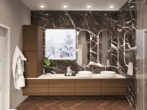 modern 2 doors bathroom 2020 3D Model