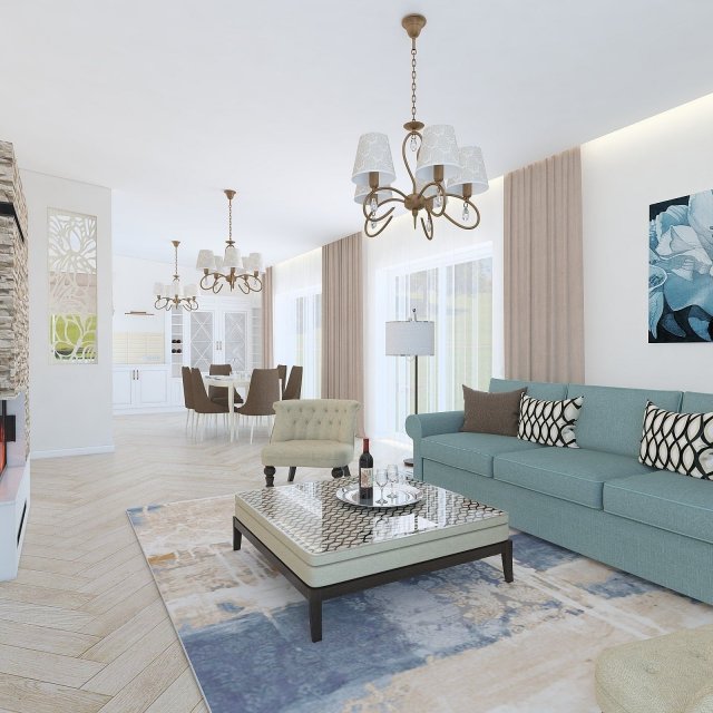 american living room 2020 3D 모델 .c4d .max .obj .3ds .fbx .stl .blend