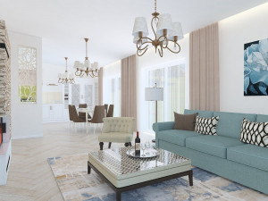 american living room 2020 3D Model
