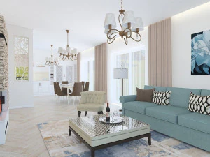 ruang tamu Amerika 2020 Model 3D