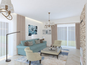 american living room 2020 3D 모델
