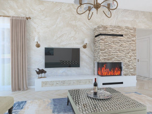 american living room 2020 3D 모델